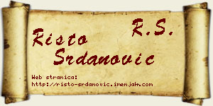 Risto Srdanović vizit kartica